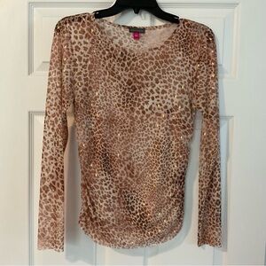 Leopard Print Long Sleeve Top
